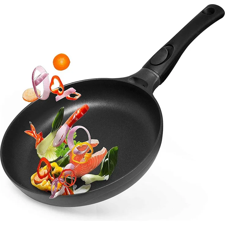 Gotoll Grillpfanne Ø28cm Antihaftbeschichtet, Aluminium (Für alle Herdarten inklusive Induktionsherd geeignet), Grillpfanne Steakpfanne Pfannkuchenpfanne