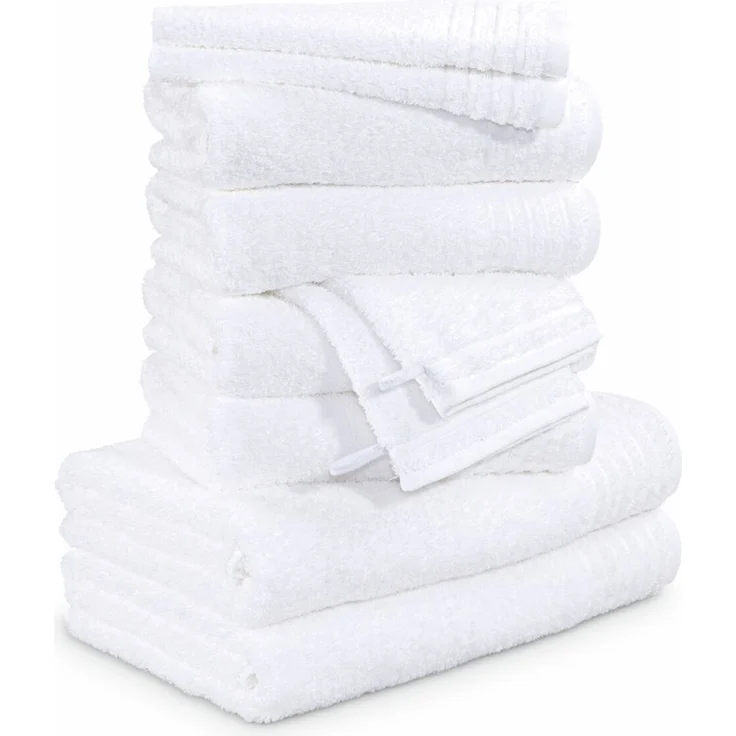 MÖVE 'NEW CLASSIC' Handtuchset 10-tlg, Baumwolle weiß, trocknergeeignet – Bild 1