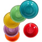 6tlg Suppentellerset Uni bunt tiefe Essteller 750ml Servierplatte Tafel Salat Steingut ofentauglich