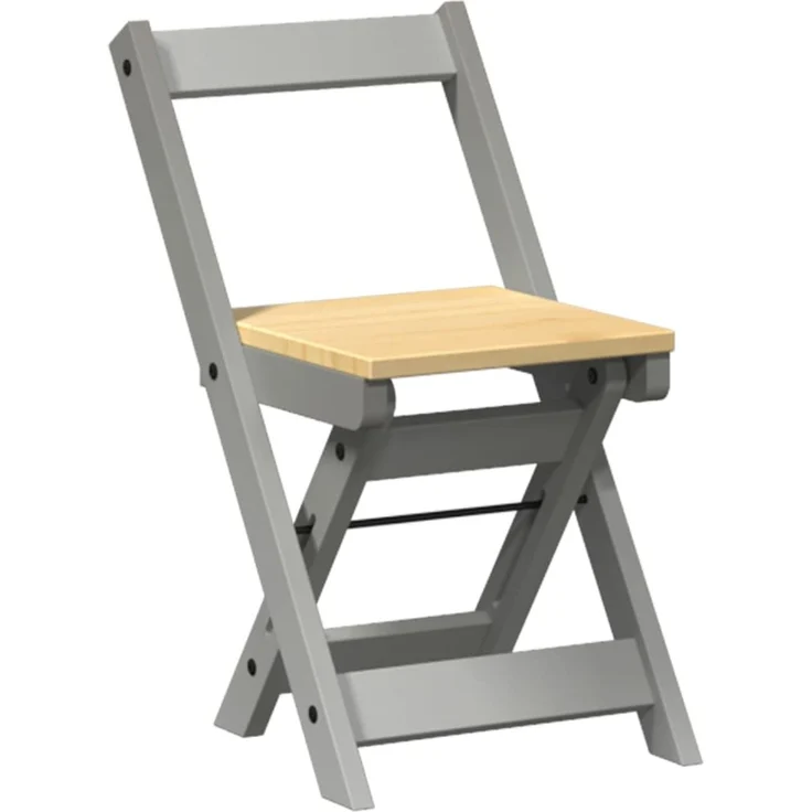 vidaXL Esszimmerstühle Klappbar 4 Stk. Corona Grau Massivholz Kiefer 4013438 – Bild 3