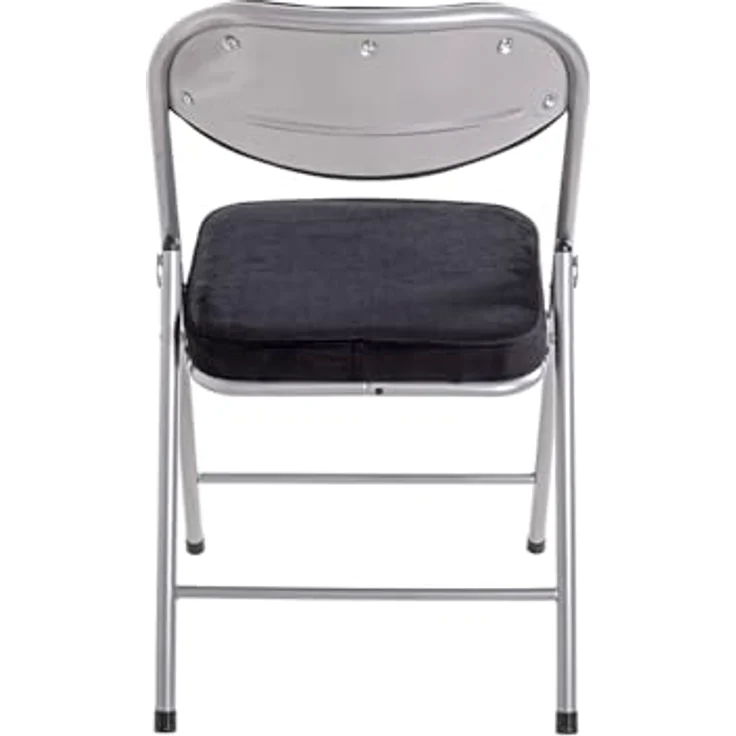 HAKU Möbel Klappstuhl 4er Set alu, schwarz, Metall, Samtgewebe - Maße: B 46 cm x H 80 cm x T 53 cm, Style: Modern – Bild 5