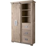 Schrank Mango 100x45x175 whitewash lackiert RAILWAY #314