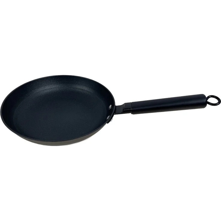 Gusseisen Bratpfanne ø24 cm - Antihaftbeschichtung & Induktionsgeeignet, Schwarz – Bild 1