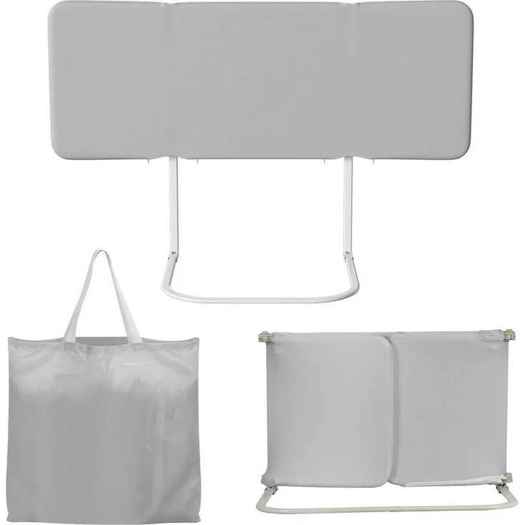 Clanmacy Bettschutzgitter Bettschutzgitter 120cm 2 Stück Grau Faltbar Höhenverstellbar Tasche (2 St) – Bild 5