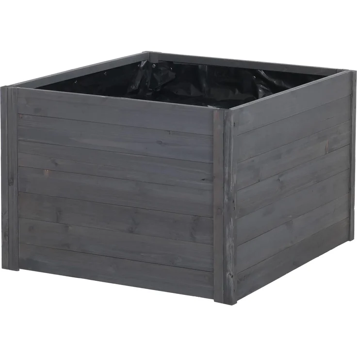 Mähroboter-Garage mit Pflanzkasten HWC-Q17, Unterstand Rasenmäher, Holz FSC®-zertifiziert 50x70x80cm ~ anthrazit-grau – Bild 7