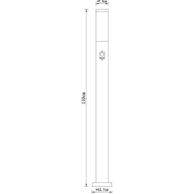 Stehleuchte, Edelstahl , Bewegungsmelder H 110 cm – Bild 8