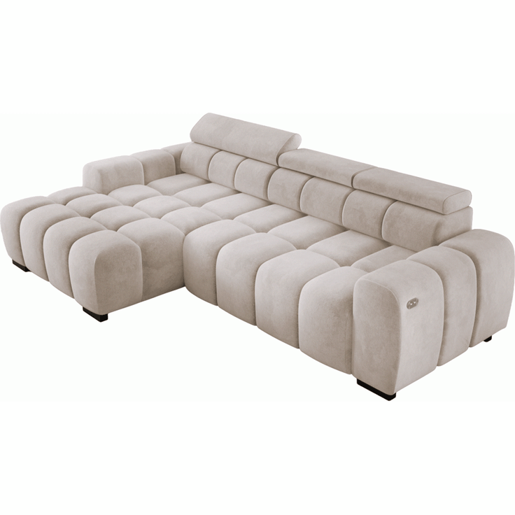 Ecksofa Schlafsofa VELUNIO RELAX in Stoff Salvador Rostbraun Ottomane Links – Bild 7