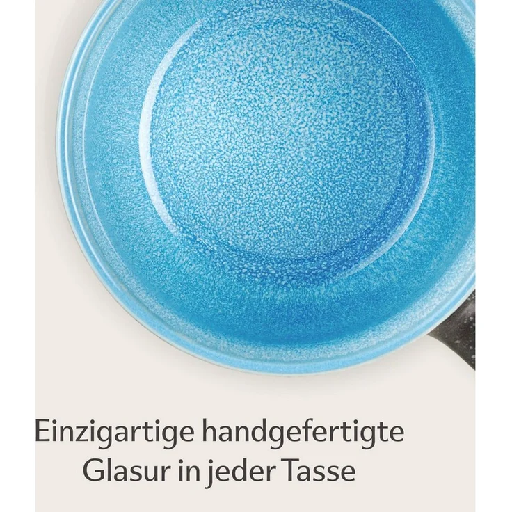 Cosumy Cappuccinotasse Kaffeetassen 4er Set aus Keramik - 350ml, 4-tlg, Keramik, Warm – Bild 2