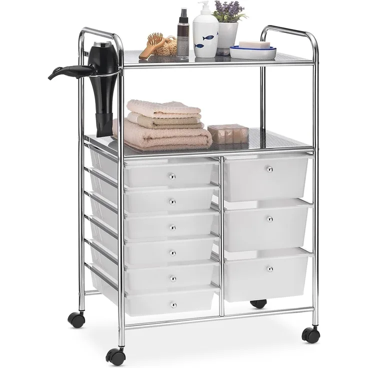 IDIMEX Beistellwagen MARITA, Rollwagen Kosmetik Badregal Beistellwagen Friseurwagen Rollcontainer 9