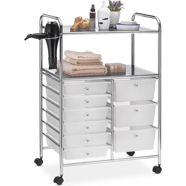 IDIMEX Beistellwagen MARITA, Rollwagen Kosmetik Badregal Beistellwagen Friseurwagen Rollcontainer 9