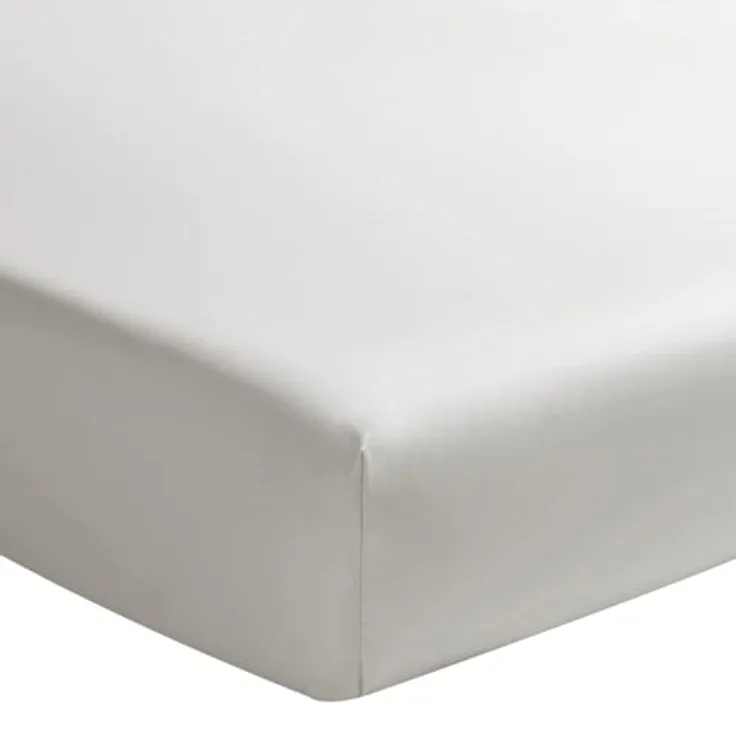 Essix Royal Line Spannbettlaken, Perkal-Baumwolle, perlgrau, 160 x 200 cm