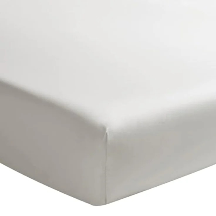 Essix Royal Line Spannbettlaken, Perkal-Baumwolle, perlgrau, 160 x 200 cm – Bild 1