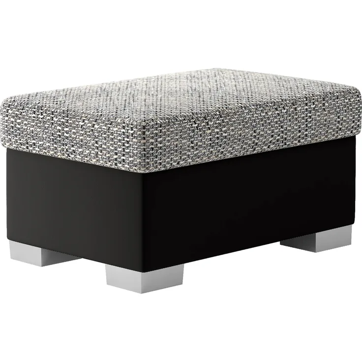 Pouf R4, Fußhocker, Grau