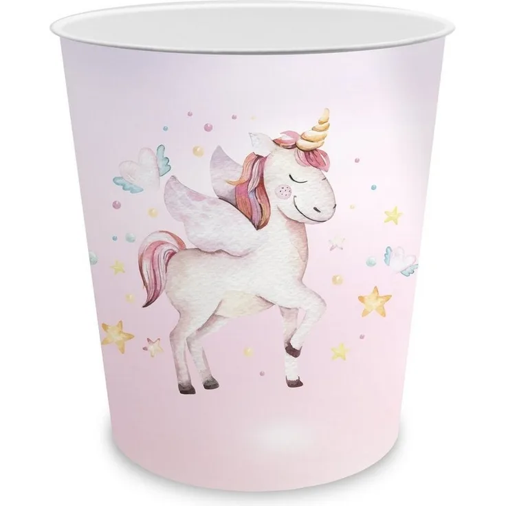 itenga Papierkorb itenga Papierkorb für Kinder - Motiv Einhorn - ca. 11 Liter