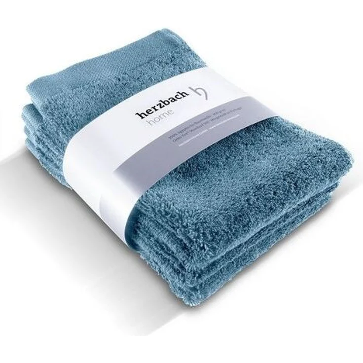 herzbach home Gästehandtücher Pura 30x50 cm, (3-St), 550g/m², Premium-Qualität, 100% Baumwolle, einfarbig – Bild 4