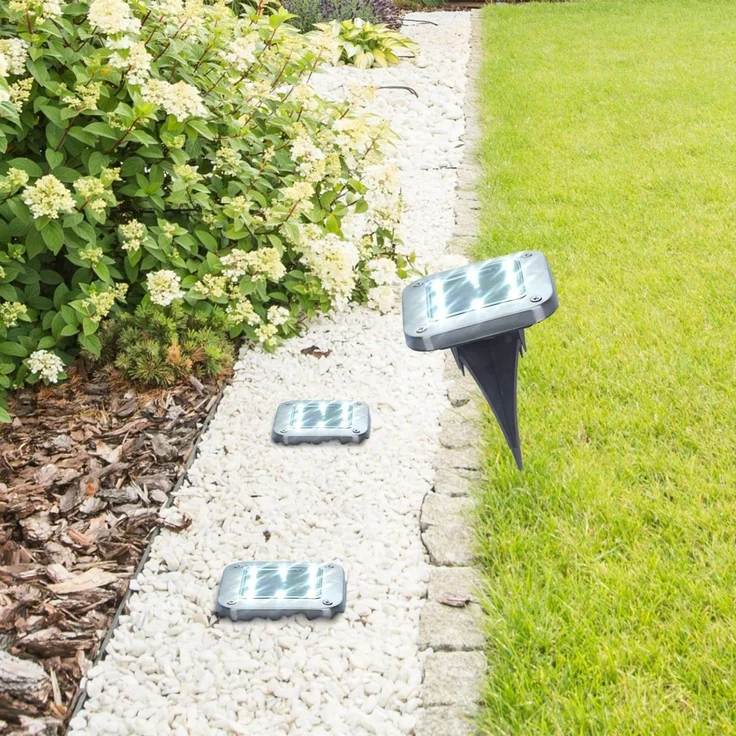 Solarleuchte Garten 2er-Set Wegelampe Solarlampe Außen Leuchte Solar mit Pfle... – Bild 2