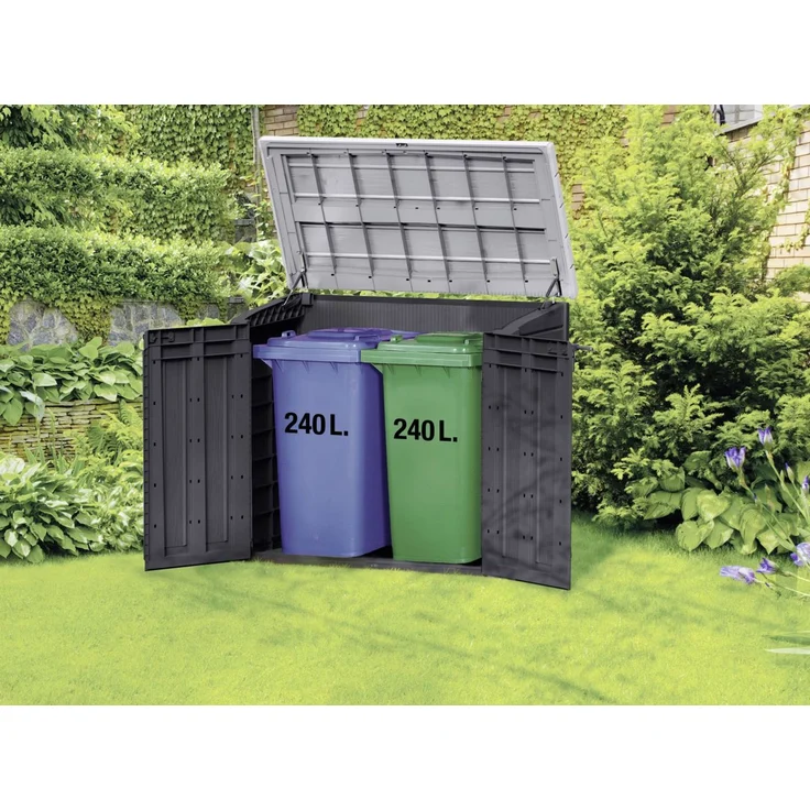 Keter Gartenbox Mülltonnenbox Universalbox Store It Out MAX 146 x 82 x 125cm – Bild 7