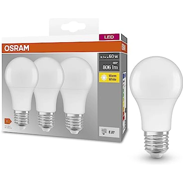 OSRAM LED-Sockel Classic A 60 8W 827 matt E27 – Bild 2