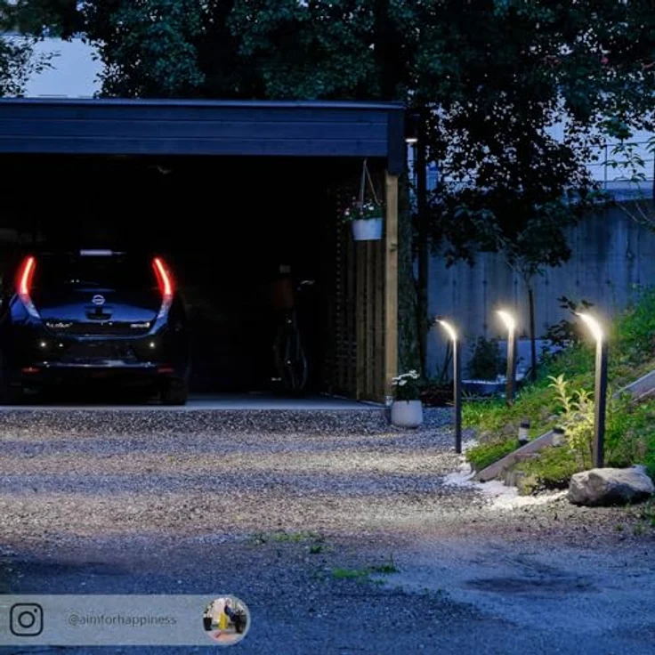 Arcchio LED Wegeleuchte Advik, Pollerleuchte mit Bewegungsmelder, grafitgrau, 100 cm, spritzwassergeschützt IP54, 13,5W, 760 Lumen, warmweiß (3000K) – Bild 3
