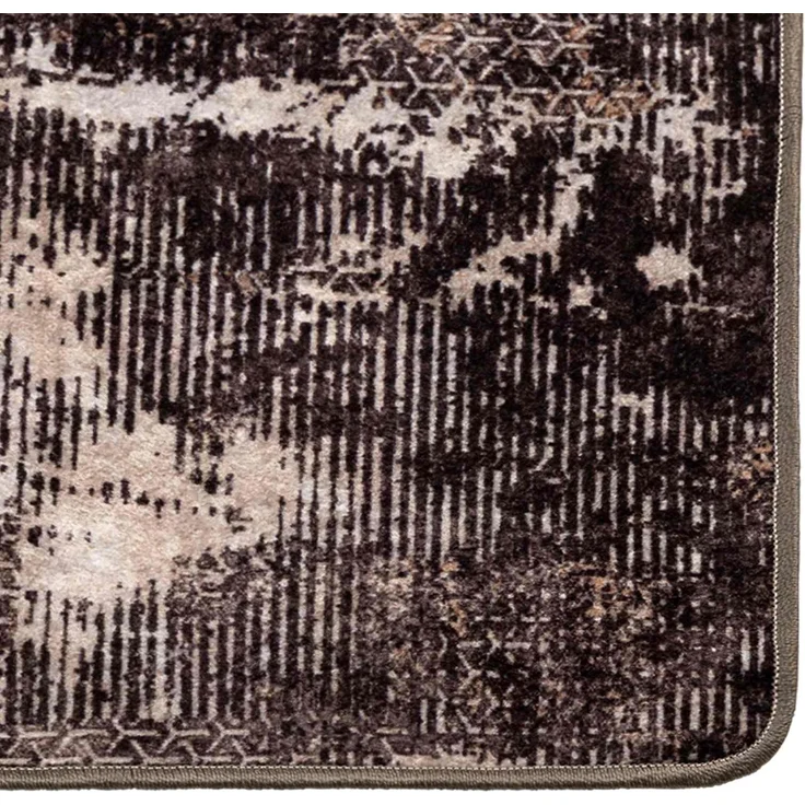 vidaXL Teppichläufer MARSA Schwarz 80x100 cm Polyester und PVC 42023374 – Bild 5