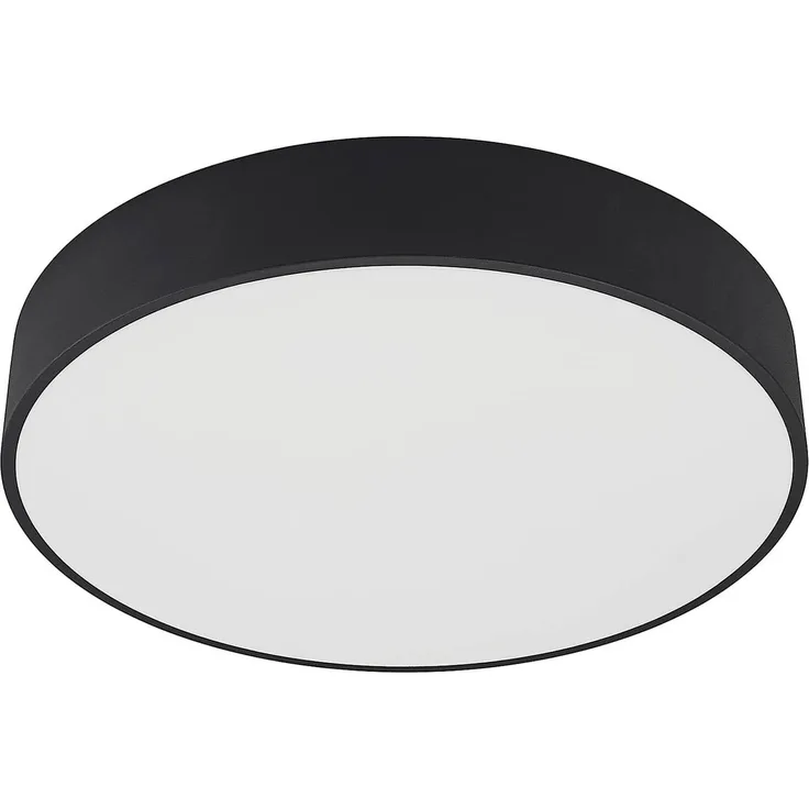 Arcchio LED Deckenleuchte Noabelle, dimmbar, LED-Leuchtmittel fest verbaut, Farbwechsel warmweiß / tageslicht, Modern, Metall, Acryl, Schwarz, weiß, 1 flammig, inkl. Leuchtmittel