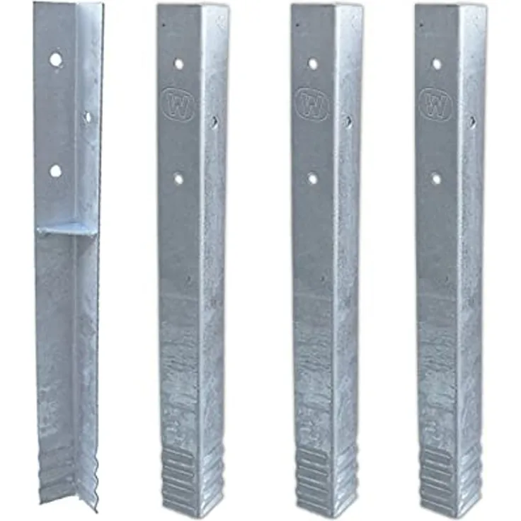 WICKEY Winkelanker-Set 4 Stück für Spielturm und Schaukel, feuerverzinkt, 500 x 45 x 45 mm