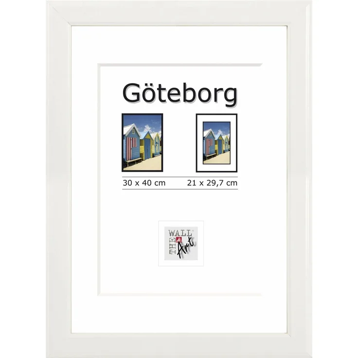 Holz Bilderrahmen Göteborg weiß, 30 x 40 cm