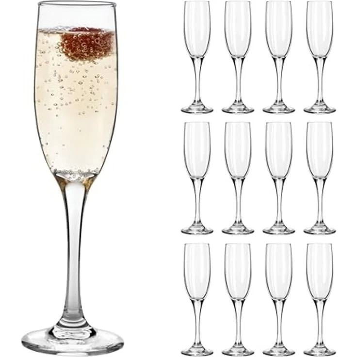 LIBBEY Sektglas Libbey 12er Set -EMBASSY-, 12-tlg, Glas, 177 ml, hochwertig verarbeitet, im modernen Design – Bild 1