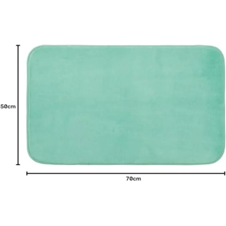 Gözze RIO Premium Badteppich, rutschfest aus 100% Microfaser, 50 x 70 cm, mint – Bild 2