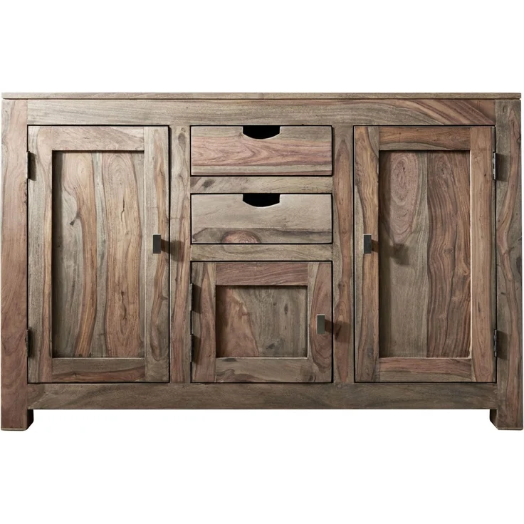 Sideboard Sheesham 130x45x85 grau geölt NATURE GREY #86 – Bild 1