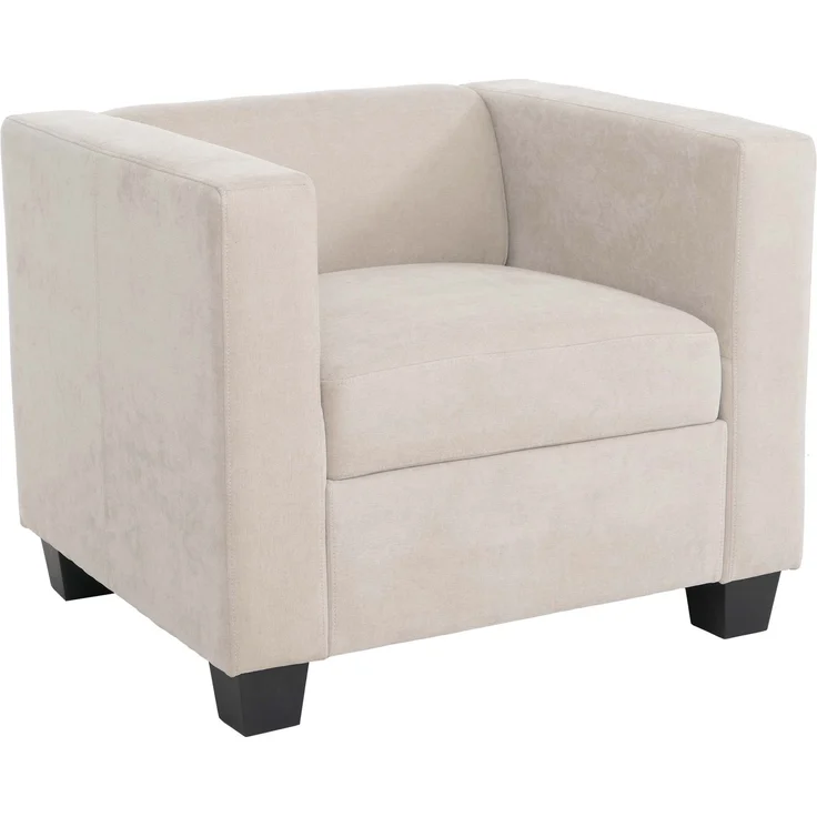 Sessel Lille, Loungesessel Polster-/Cocktailsessel, Nosagfederung Stoff/Textil Chenille (260g/m²) ~ beige – Bild 9