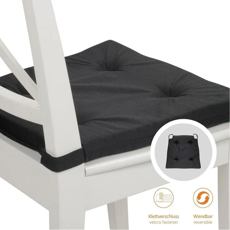 sleepling Stuhlkissen Sitzkissen, für Indoor und Outdoor, mit Klettverschluss, langlebig und abriebfest – Bild 2