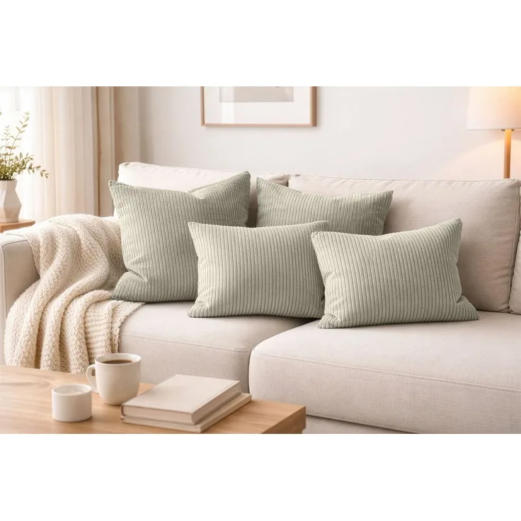 Amilian Dekokissen - Kissen Set 4er - Sofakissen mit Füllung 2 x 50 x 50 + 2 x 35 x 45 cm, (4 Stück) Kuschelkissen - Zierkissen mit Kissenfüllung - Couchkissen