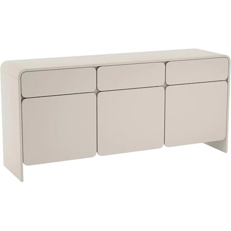 Selsey Kaschmirfarbene Kommode 156 cm Stilvolles Sideboard Schlafzimmer Soft-Close Türen Viel Stauraum mit Schubladen Zeitgemäßes Design Robuste PVC-Kanten Wohnzimmer Sideboard – Bild 1