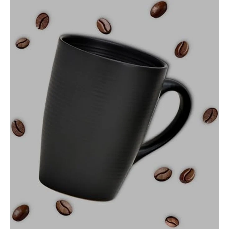 matches21 HOME & HOBBY Tasse Kaffeetassen 4er Set Steingut einfarbig matt metallic Unifarben, 4-tlg, Keramik, Tee Kaffee-Becher, modern, weiss beige grau schwarz, 300 ml – Bild 6