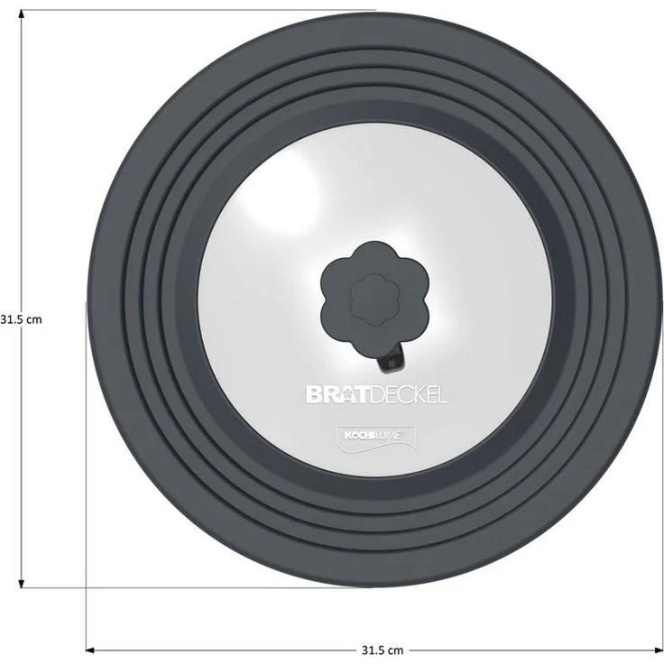 Kochblume Universaldeckel Bratdeckel L Taupe – Bild 2