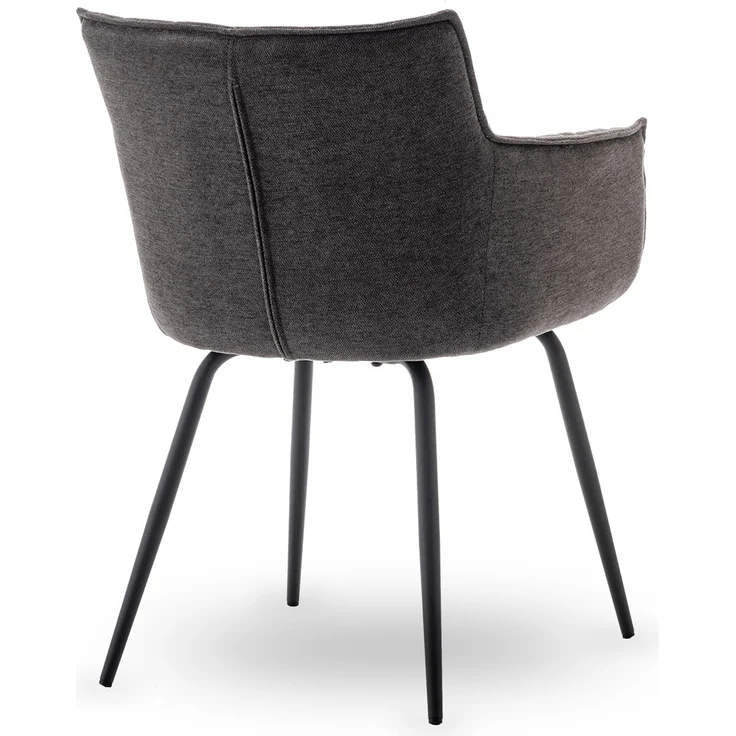 Calicosy 2er-Set Esszimmerstühle L58 cm - CAPITAN - Dunkelgrau – Bild 7