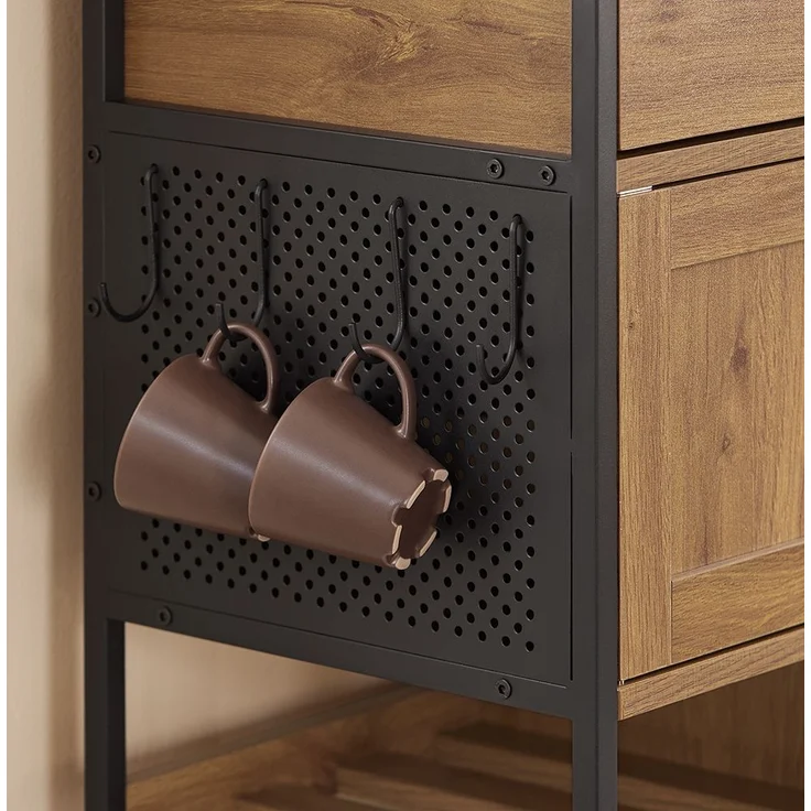 SoBuy FKW134-N Kücheninsel, Spanplatte, Melamin, Hellbraun, 99 x 85 x 40 cm – Bild 10