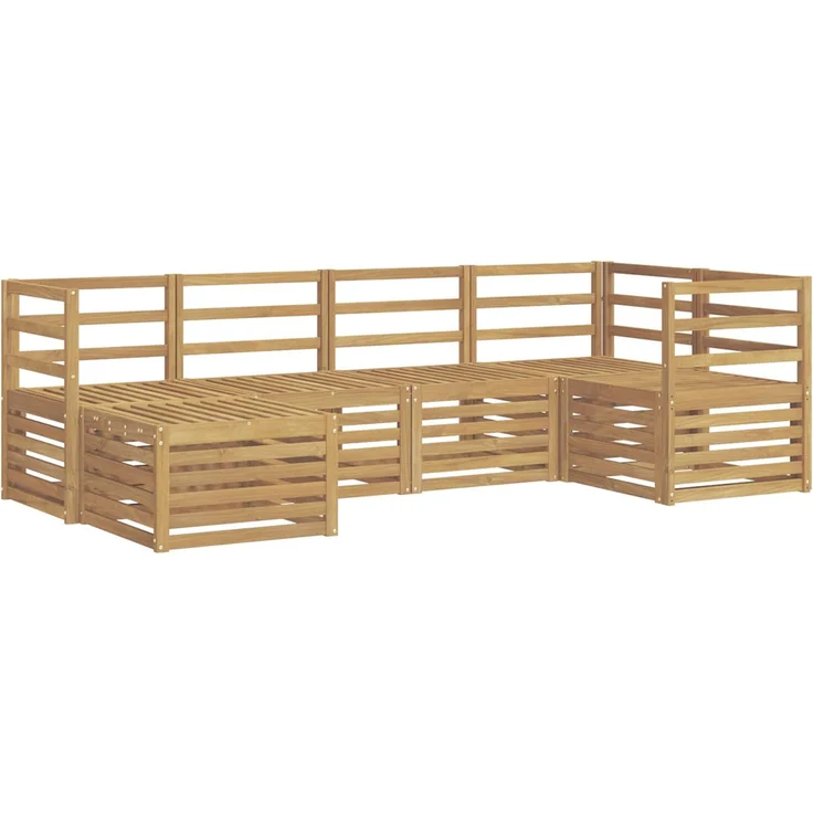 vidaXL Outdoor-Sofagarnitur 6 stk. 5-Sitzer Weiß Polyester 3392094 – Bild 2