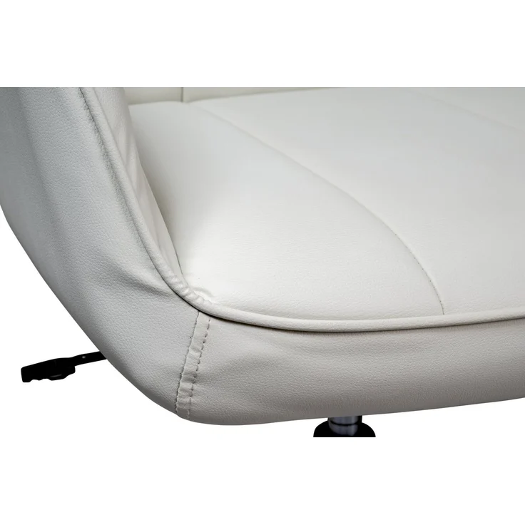 Carryhome 'VIKTORIA' Bürodrehstuhl, Kunstleder creme, 57 x 92.5 x 61 cm, höhenverstellbar, 140 kg belastbar – Bild 4