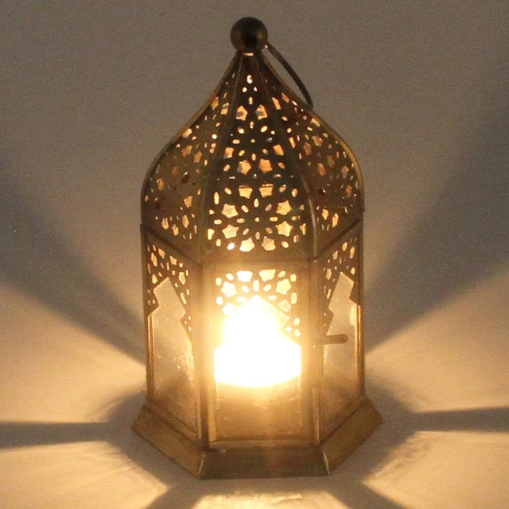 Orientalische Glas-Windlichter Nael Transparent 6er Set – Bild 6