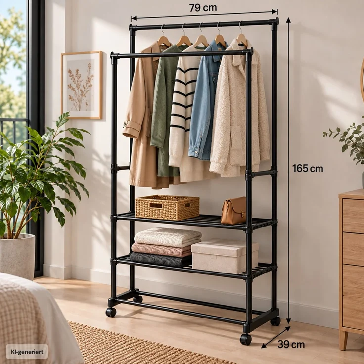HTI-Living Kleiderschrank Regal für begehbaren Kleiderschrank Lena (Stück, 1-St, 1 Kleiderständer, ohne Dekoration) Kleiderständer Garderobe – Bild 1