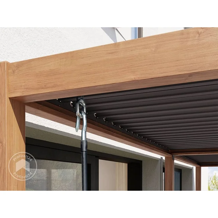 PRIMEYARD Pergola, Aluminium / Stahl braun, 3x6 m – Bild 8