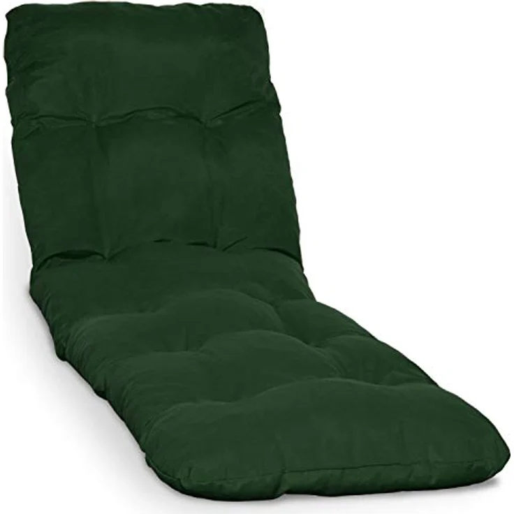 Beautissu Liegenauflage 2X Auflage Sonnenliege Deckchair Flair RL, 190x60x8 cm, Dunkelgrün, 2X Polster für Sonnenliege Liegestuhl Auflage für Gartenmöbel – Bild 11