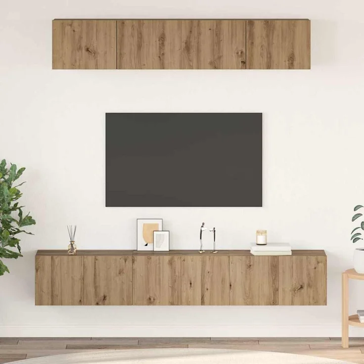 vidaXL TV-Schrankset 5 stk. 80 x 30 x 30 cm Artisan-Eiche 3393215 – Bild 1