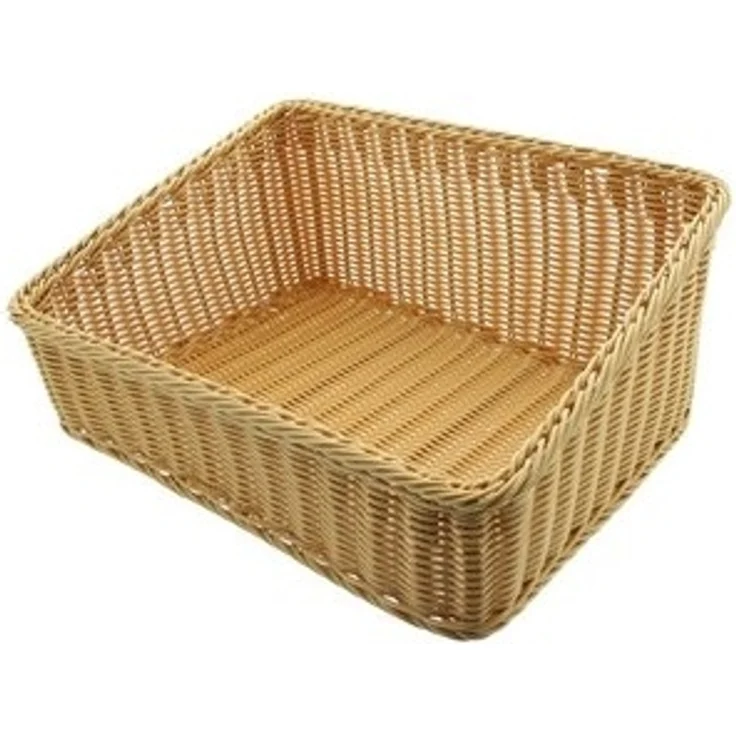 Dekoleidenschaft Regalkorb Auslagekorb aus Polyrattan, Schrankkorb, Aufbewahrungskorb, Brotkorb, Flechtkorb, Buffetkorb abwaschbar, Obstkorb, Servierkorb, Verkaufskorb – Bild 6
