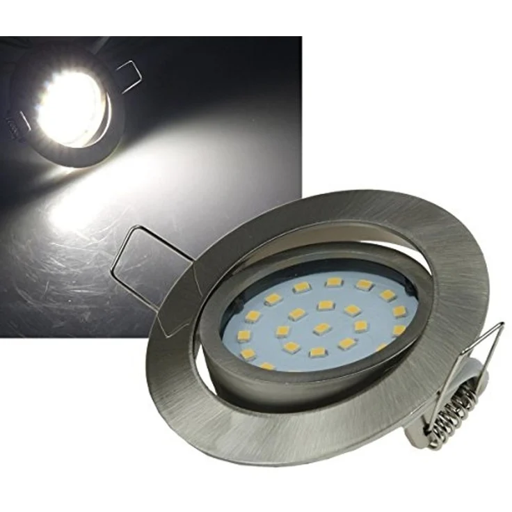 ChiliTec LED Einbauleuchte, 4W, 350lm, Ø71mm, schwenkbar, flach – Bild 1