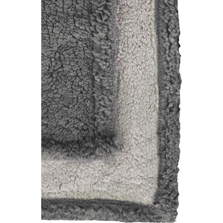 biberna Sherpa Wohndecke SHERPA, titanium, 150x200 cm – Bild 3