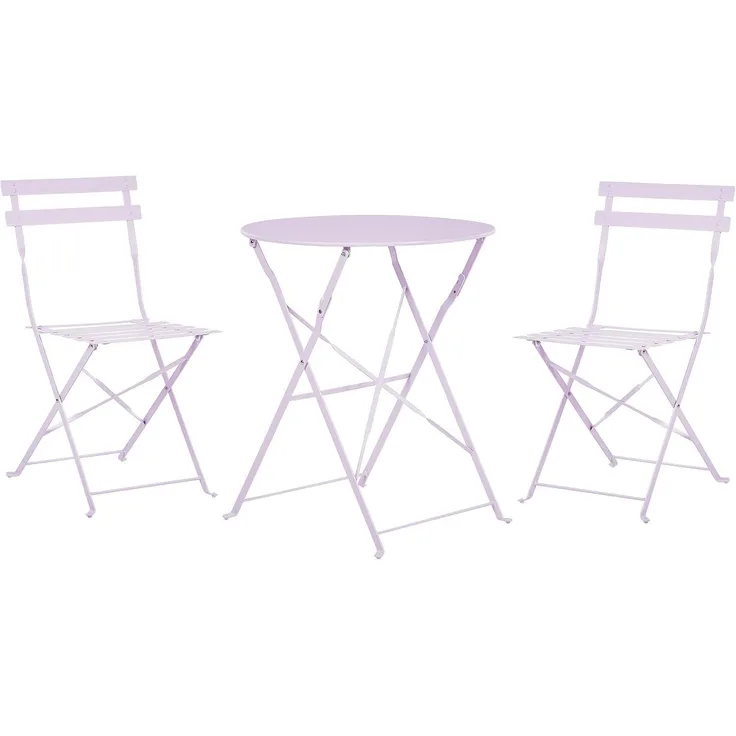 Bistro Set FIORI Metall Violett