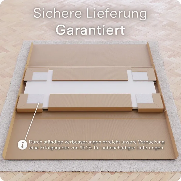 DESKSPACE Tischplatte 2,5 cm Extra-Dick – Weiße Schreibtischplatte 160×80 cm, Ideal für höhenverstellbare Schreibtische, robust & langlebig – Bild 6